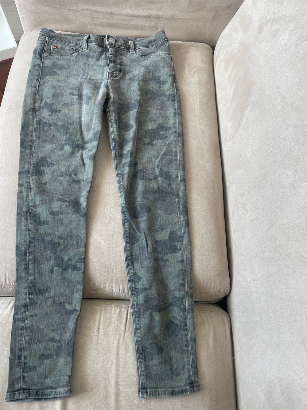 Hudson Jeans Olive Camo Skinny Jeans